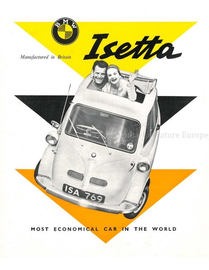 1957 BMW ISETTA BROCHURE ENGELS, Livres, Autos | Brochures & Magazines