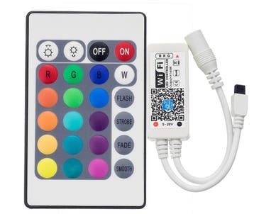 Mini WiFi en RF 24Knops Afstandsbediening voor RGB LED strip, Verzenden
