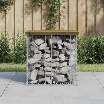 vidaXL Tuinbank schanskorfontwerp 43x44x42 cm geïmpregneerd, Tuin en Terras, Verzenden, Nieuw