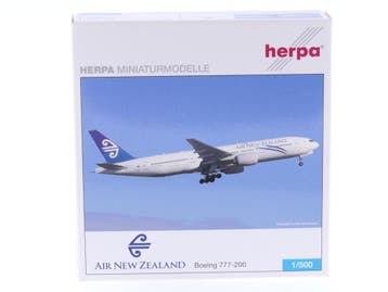 Schaal 1:500 Herpa 515245 Air New Zealand Boeing 777-200..., Ophalen of Verzenden, Zo goed als nieuw