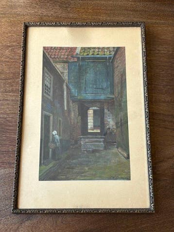 Jan Hendrik Weissenbruch (1824 - 1903) - Steegje in Den Haag