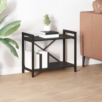 vidaXL Boekenplank 60 x 30 x 50 cm Bewerkt hout Zwart Eiken, Verzenden