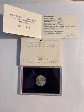 Frankrijk. 10 Francs 1985/1986, 3 X Coins (Zonder