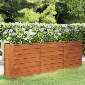vidaXL Plantenbak verhoogd 240x40x77 cm cortenstaal roestig, Verzenden