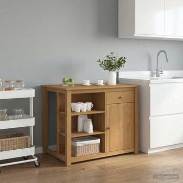 vidaXL Keuken eiland set 2 st PANAMA Honingwas 112 x 77 x 90, Verzenden