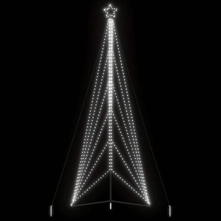 vidaXL LED-kerstboom 861 LEDs koud wit 478 cm, Diversen, Kerst, Nieuw, Verzenden