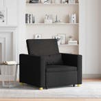 vidaXL Uittrekbare slaapbank eenpersoons Zwart 90 x 165 x 87, Maison & Meubles, Fauteuils, Verzenden