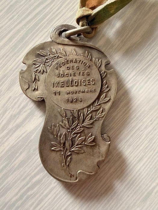 Penning - Médaille Art Nouveau Fédération des Sociétés, Antiek en Kunst, Kunst | Designobjecten