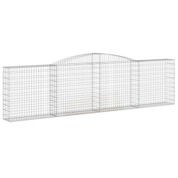vidaXL Schanskorf gewelfd 400x30x100/120 cm gegalvaniseerd, Verzenden, Nieuw