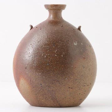 Ikebana vaas - Steengoed - Japan - Hira-tsubo Bizen-vaas