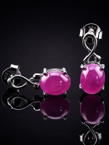 Robijn - Zilver - Oorbellen - Vibrant Glow, Collections