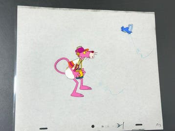 Friz Freleng - Originele animatiecel en tekening van de Pink, Nieuw in verpakking