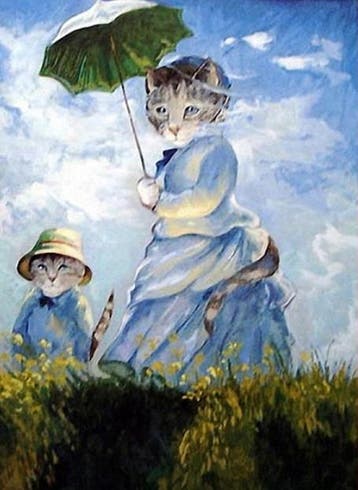 Kat met parasol, Collections, Verzenden