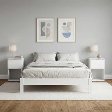 vidaXL Bedkast 2 st Wit 29 x 31,5 x 49 cm Bewerkt hout, Verzenden