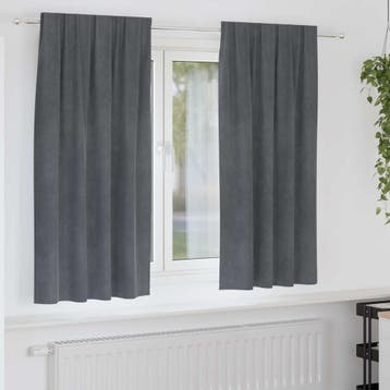 vidaXL Gordijnen 2 st Lichtgrijs 140 x 175 cm fluweel, Verzenden, Nieuw