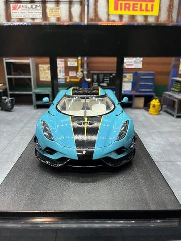 GT Spirit 1:18 - Modelauto - Koenigsegg Regera Blue 2018, Nieuw