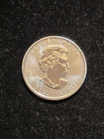 Canada. 5 Dollars 2011 Elizabeth II .9999 (Sans prix de
