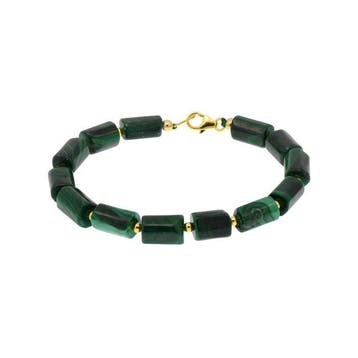 Pierre précieuse naturelle - Argent - Bracelet - malachite
