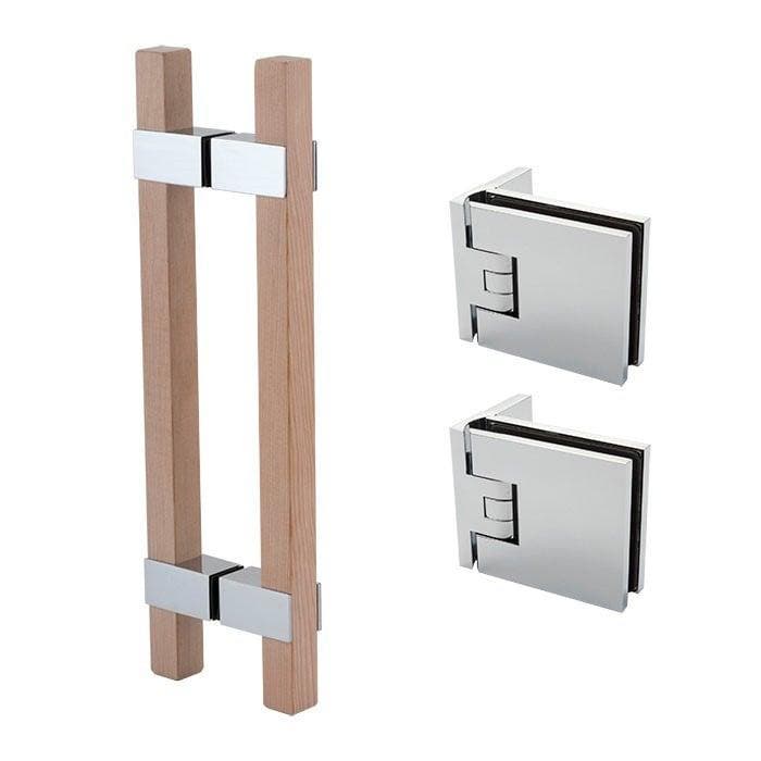 Flamea sauna set-RVS effect-RVS look-10mm glas, Bricolage & Construction, Serrurerie de bâtiment & Dispositif de fermeture, Envoi