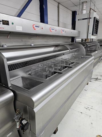 Gereviseerde Perfecta bakwand friteuse VR 3x 2 mand ABM+Bkpl, Ophalen of Verzenden