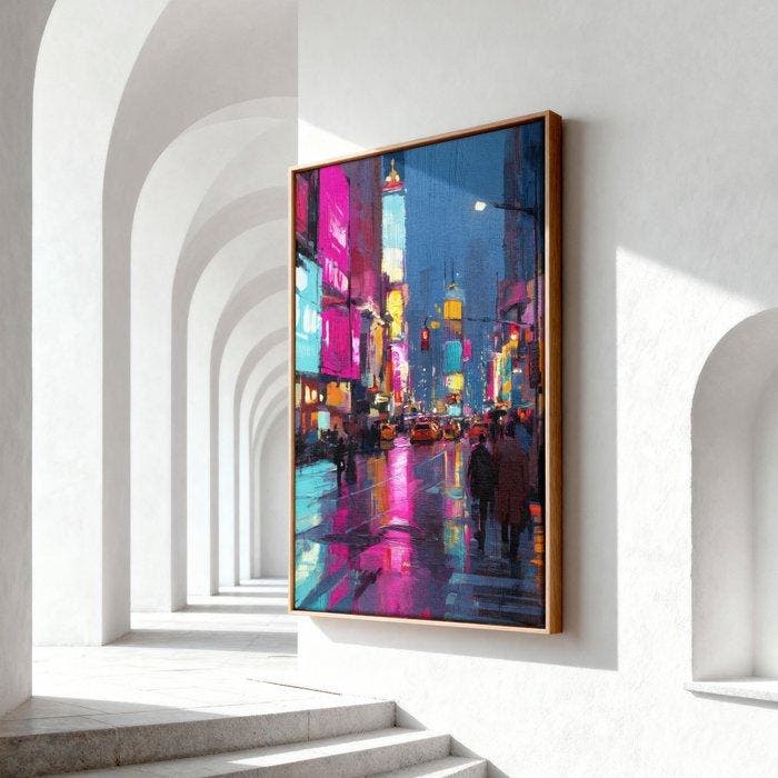 Iconica - Neon Reflections NYC - Unique 1/1 XXL (150x100 cm), Antiek en Kunst, Kunst | Designobjecten