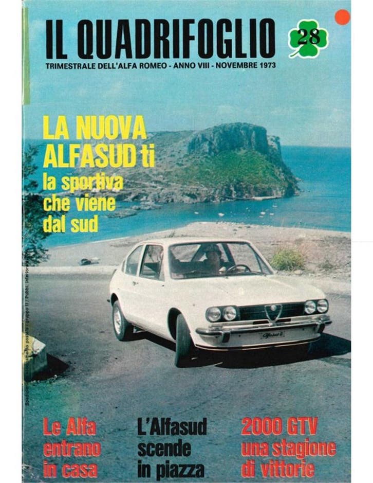1973 ALFA ROMEO IL QUADRIFOGLIO MAGAZINE 28 ITALIAANS, Boeken, Auto's | Folders en Tijdschriften