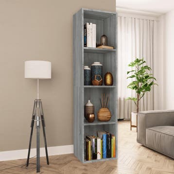 vidaXL Boekenkast / tv-meubel 36x30x143 cm grijs sonoma, Huis en Inrichting, Verzenden, Nieuw