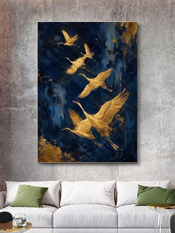 Shayer - Celestial Migration – Wings of Gold - XL - 60x80cm