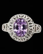 Amethist - Zilver, Ring Amethist der Dignitaires - Heilige, Antiek en Kunst
