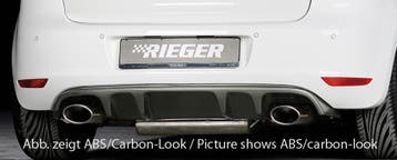 Rieger diffuser met 2 dubbele finnen | Golf 6 GTI - 3-drs.,, Verzenden