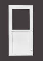 PVC Deur 1/2 glas Basic Plus b98xh204 cm wit, Ophalen of Verzenden, Buitendeur