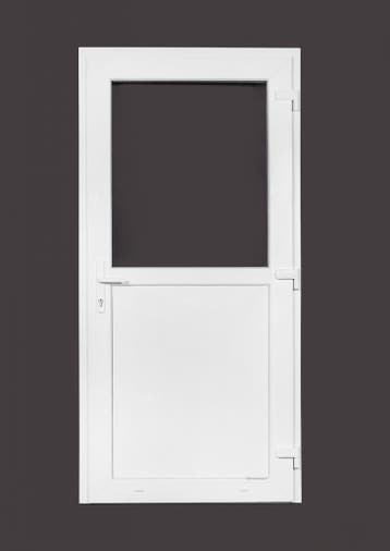 PVC Deur 1/2 glas Basic Plus b98xh204 cm wit, Ophalen of Verzenden, Buitendeur