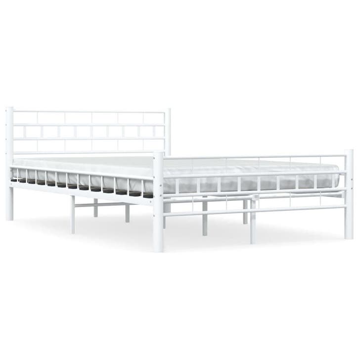Bedframe Metaal Wit 140x200 | Retour Deal 46% Korting!, Maison & Meubles, Chambre à coucher | Lits, Envoi
