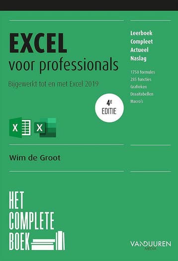 Het complete boek Excel voor professionals, 4e editie / Het, Verzenden, Wim de Groot