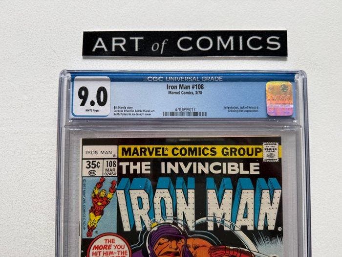 Iron Man #108 - CGC 9.0 - Jack Of Hearts, Yellowjacket,, Livres, BD | Comics