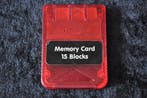 Playstation 1 Memory Card 15 Blocks Red PS1, Verzenden