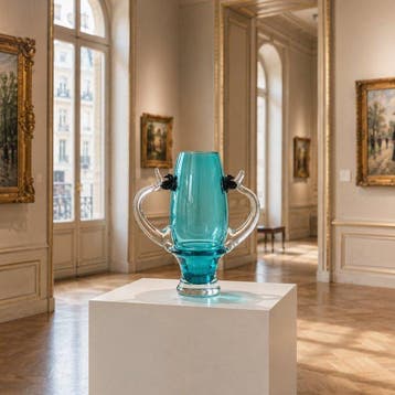 Pavel Havelka - Sculpture, Kelkvaas – Boheems Kristal –, Antiquités & Art