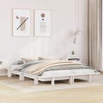 vidaXL Bedframe zonder matras massief grenenhout wit 140x200, Verzenden, Nieuw