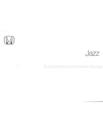2005 HONDA JAZZ INSTRUCTIEBOEKJE NEDERLANDS