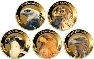 10 x 1/1000 troy oz - Or .999 - Most Famous Eagles Coins Set