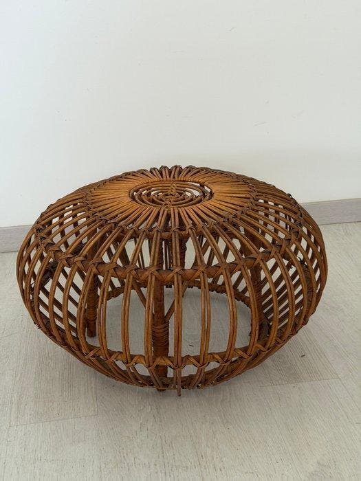 Franco ALBINI (1905-1977) - Poef - Hout, Vimini, Antiek en Kunst, Antiek | Meubels | Stoelen en Sofa's