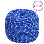 vidaXL Boottouw 8 mm 250 m polypropyleen blauw, Verzenden, Nieuw
