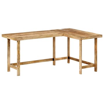 vidaXL Bureau 165x110x75 cm massief mangohout, Huis en Inrichting, Bureaus, Verzenden, Nieuw