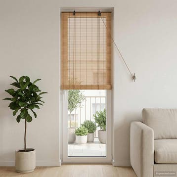 vidaXL Rolgordijn Bruin 70 x 220 cm Bamboe, Verzenden, Nieuw