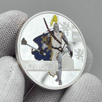 Tuvalu. 1 Dollar 2010 – Great Warriors: Knight – 1 oz Silver