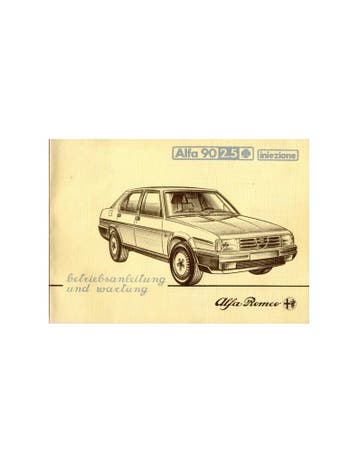 1984 ALFA ROMEO 90 2.5 Q INIEZIONE INSTRUCTIEBOEKJE DUITS, Ophalen of Verzenden