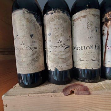 1985 x 2 Le Berger Baron 1985, 1990 Mouton Cadet & 1989 x 2, Nieuw