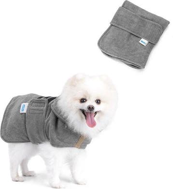 Hondenbadjas - Badjas hond - Ruglengte 40 cm - S - Grijs - N, Verzenden, Nieuw