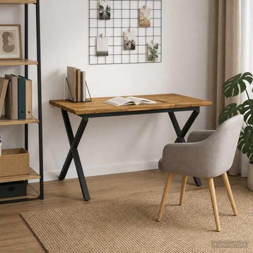 vidaXL Eettafel met levendige rand 140 x 80 x 75 cm Wit, Verzenden