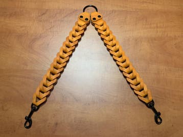 Leren duo honden riem Orange, Ophalen of Verzenden, Nieuw